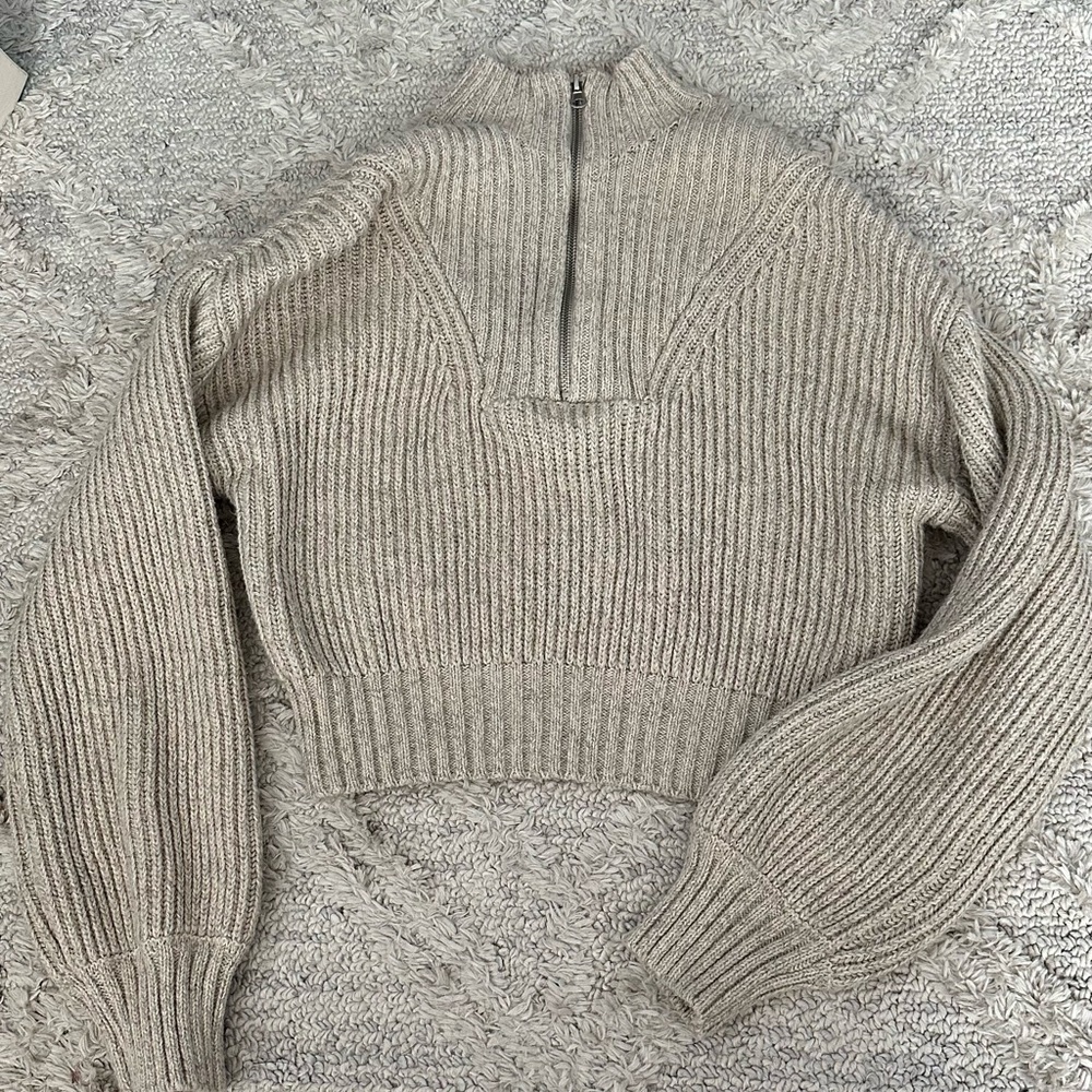 Garage Clothing Cozy Ribbed Knit Sweater - Beige